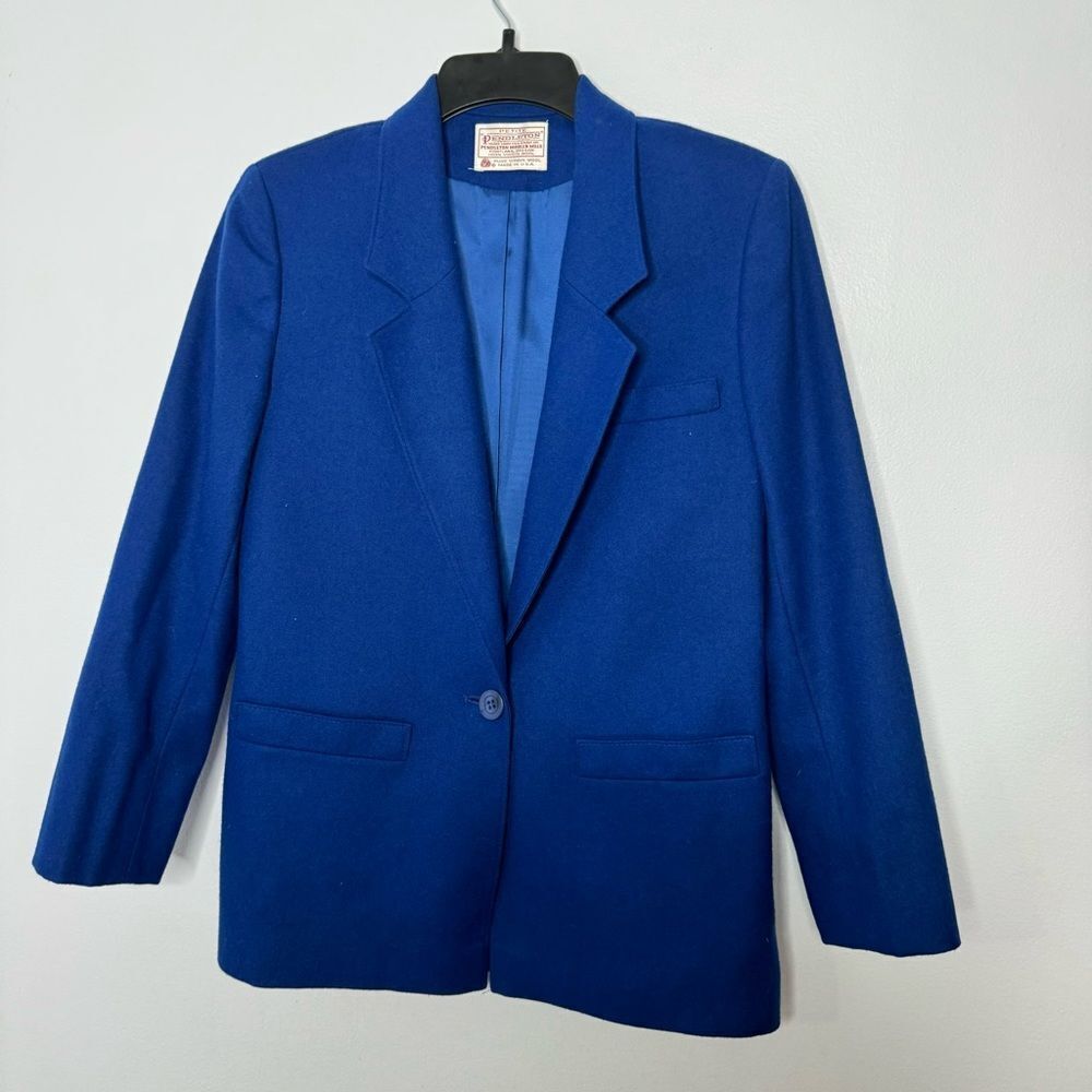 Pendleton Royal Blue Wool Blazer - image 5